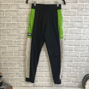 Nike Kids Black, Green, and Gray Joggers Boys Size L